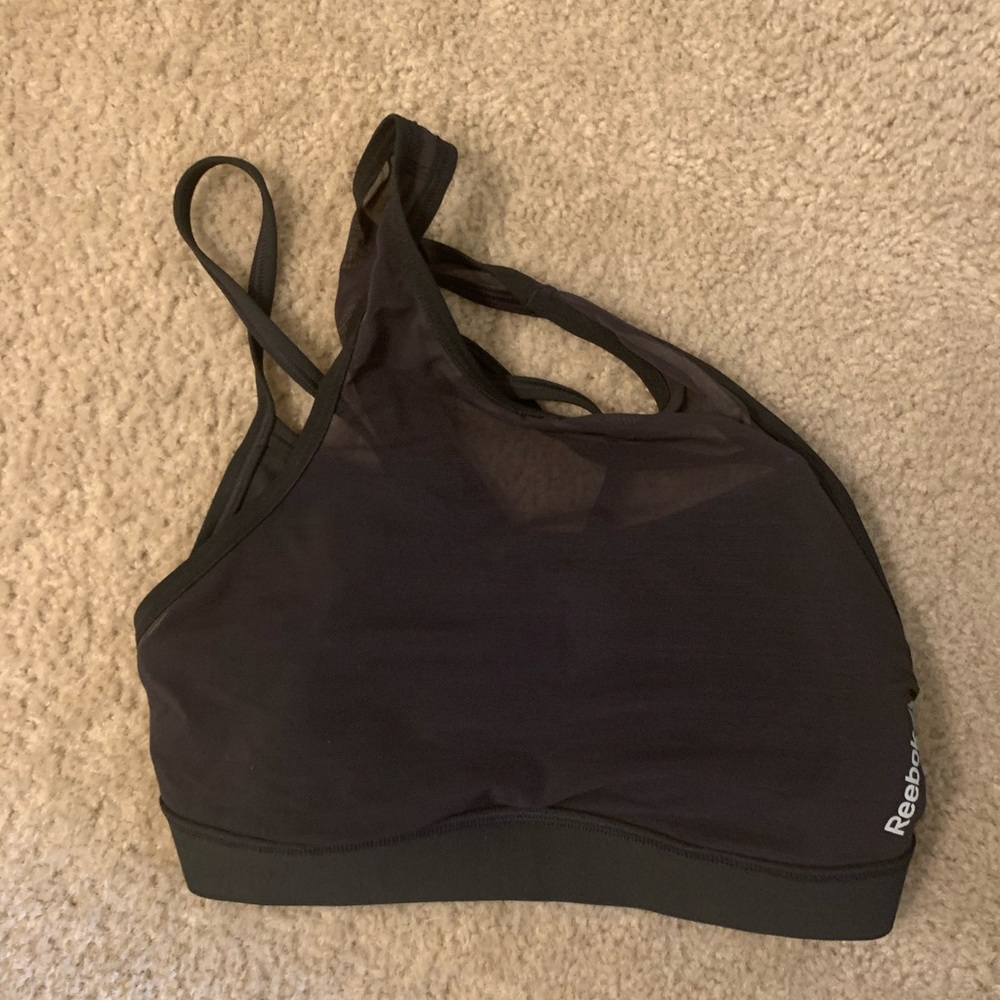 Reebok high neck mesh sports bra